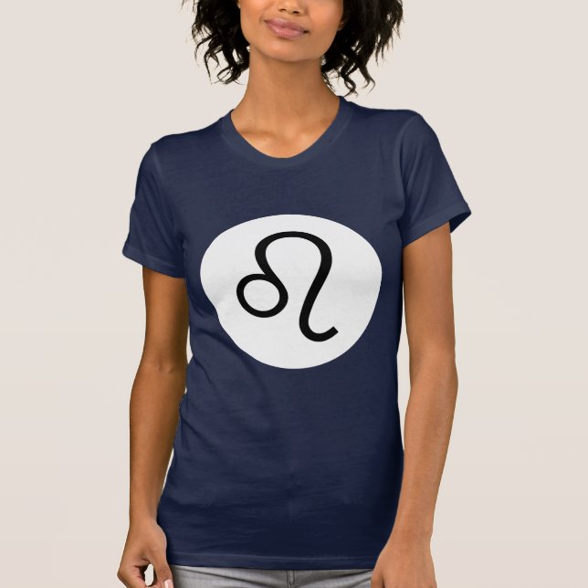 Leo-symbol - Mörk T-shirt - Anpassad (Framsida)