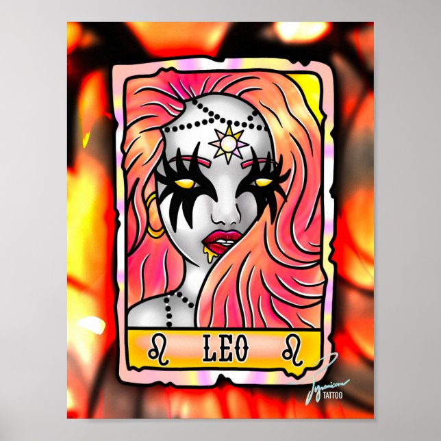 Leo Tarot Poster (Framsidan)