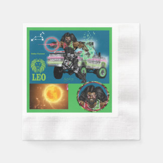 Leo-tema födelsedagsfest tillbehör Bordservetter. Pappersservett