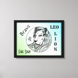 Leo the Lejon Zodiac Framed Canvastryck