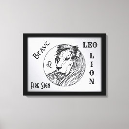 Leo the Lejon Zodiac Framed Canvastryck