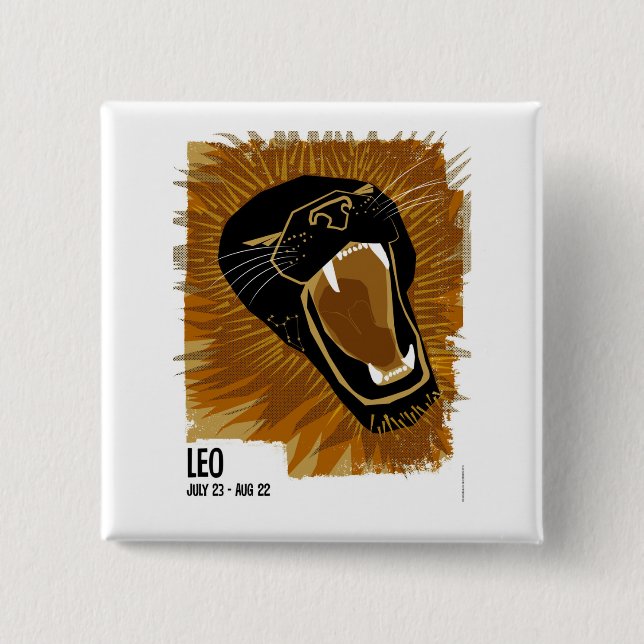 Leo the Lejon Zodiac Knapp (Framsida)