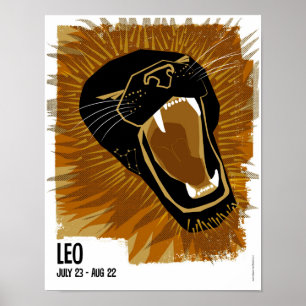 Leo the Lejon Zodiac Poster