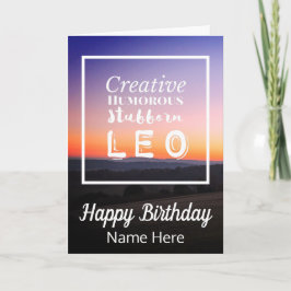Leo the Lejon Zodiac Roligt Properties Birthday Kort