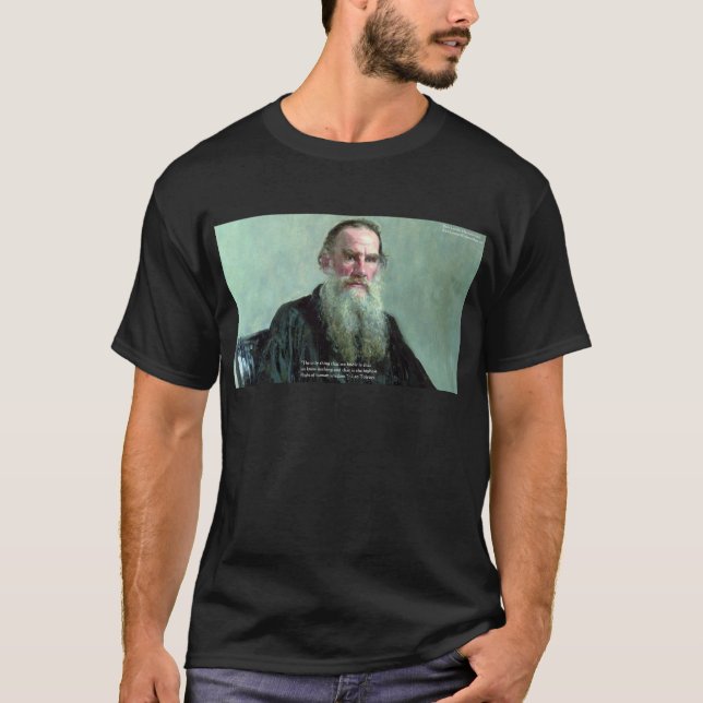 Leo Tolstoj "Vet ingenting" Citatpresenter Tröjor  (Framsida)