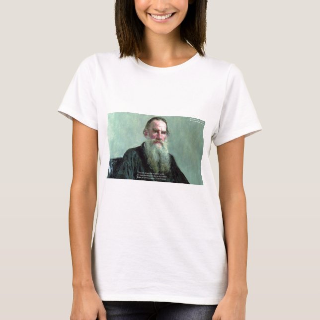 Leo Tolstoj "Vet ingenting" Citatpresenter Tröjor  (Framsida)