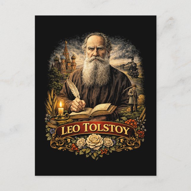 Leo Tolstoj Vykort (Framsida)