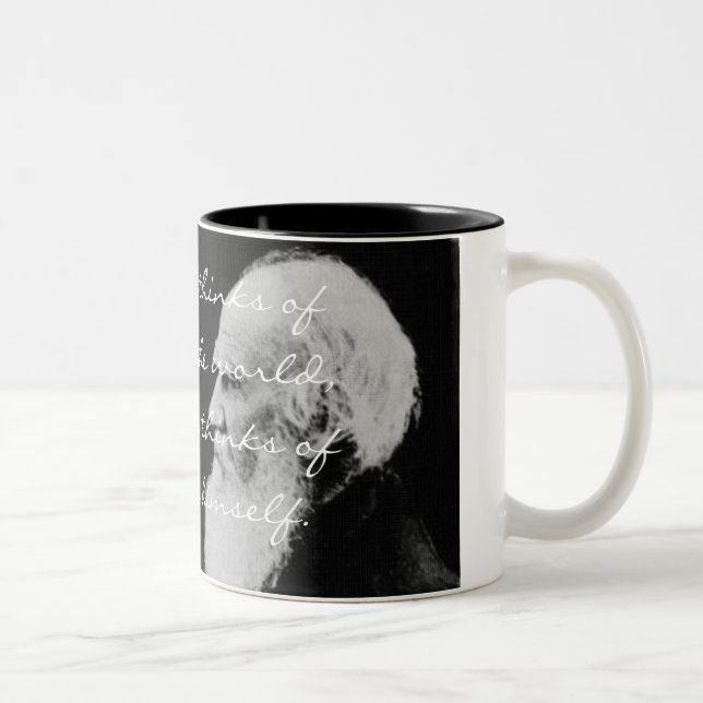 Leo Tolstoy - ändra världen. - Skräddarsy Två-Tonad Mugg (Höger)