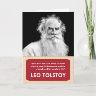 Leo Tolstoy Anti-Valentine Day Card Helgkort