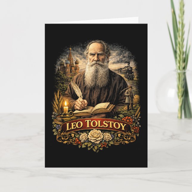 Leo Tolstoy Helgkort (Framsida)