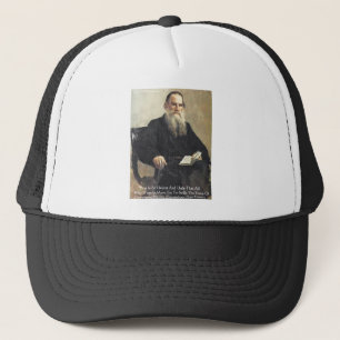 Leo Tolstoy "Krig is unjust" Wisdom Quote Gifts Truckerkeps