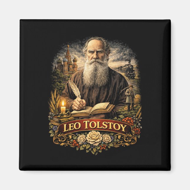 Leo Tolstoy Magnet (Framsidan)