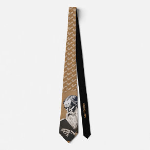 Leo Tolstoy Porträtt - Guld Illustration Slips