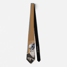 Leo Tolstoy Porträtt - Guld Illustration Slips