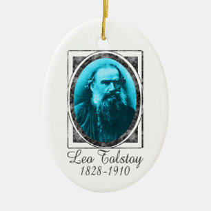 Leo Tolstoy prydnad Julgransprydnad Keramik