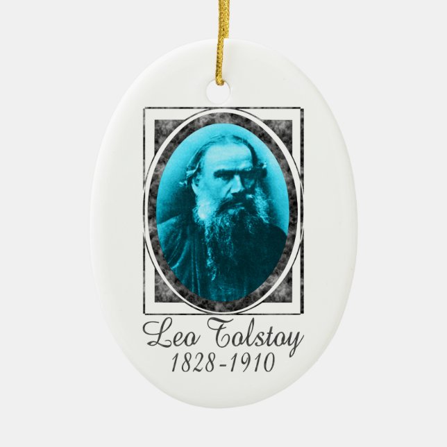 Leo Tolstoy prydnad Julgransprydnad Keramik (Framsidan)