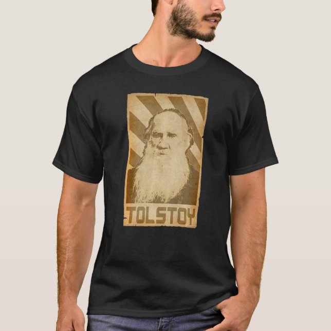 Leo Tolstoy Retro Propaganda  1 T Shirt (Framsida)