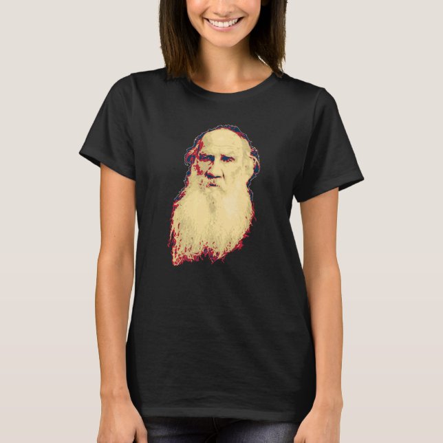 Leo Tolstoy Retro Propaganda T Shirt (Framsida)