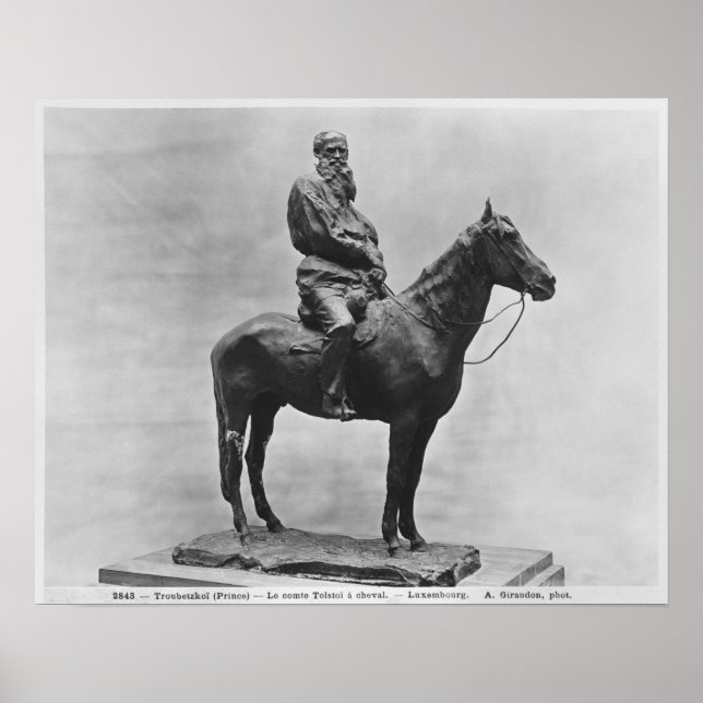 Leo Tolstoy ride Delire Poster (Framsidan)