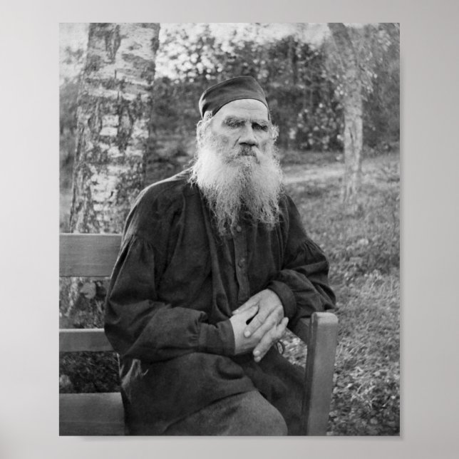 Leo Tolstoy - Ryska författaren Porträtt Poster (Framsidan)