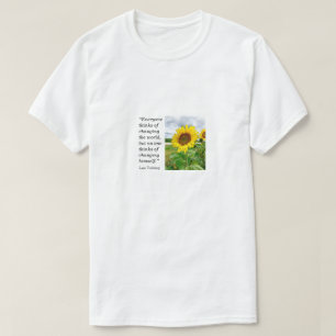 Leo Tolstoy, solros, vit T Shirt