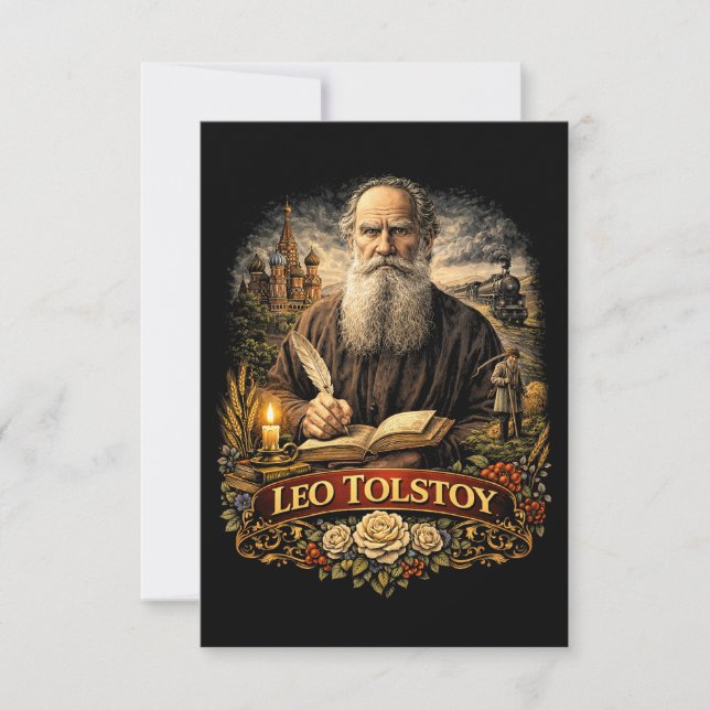 Leo Tolstoy Tack Kort (Framsida)