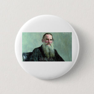 Leo Tolstoy "Vet ingenting" Citat Present T-shirts Knapp