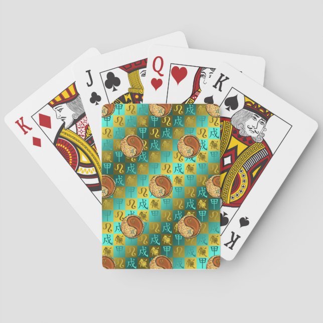 Leo & Trä Hund Casinokort (Baksidan)