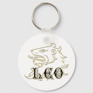 Leo undertecknar lejon astrologi nyckelring
