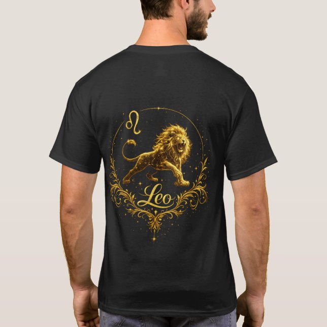 LEO Unikt stjärntecken, stjärntecken  T Shirt (Baksida)