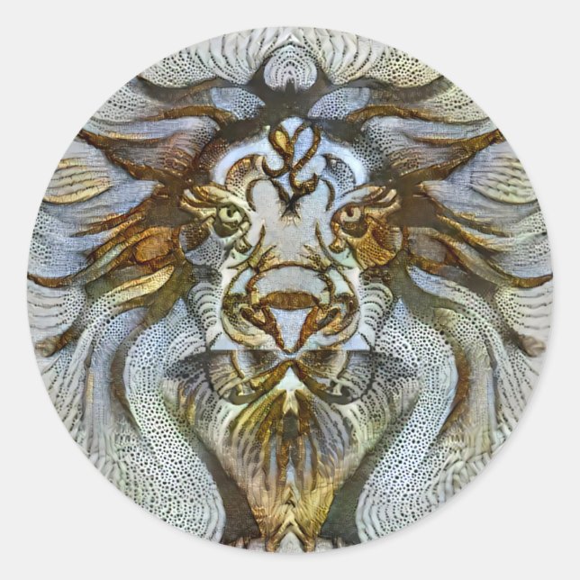 Leo Venice Runt Klistermärke (Framsida)