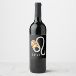 Leo-vinsetikett Vinflaska Etikett