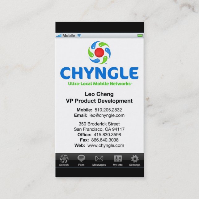 Leo visitkort (Framsida)