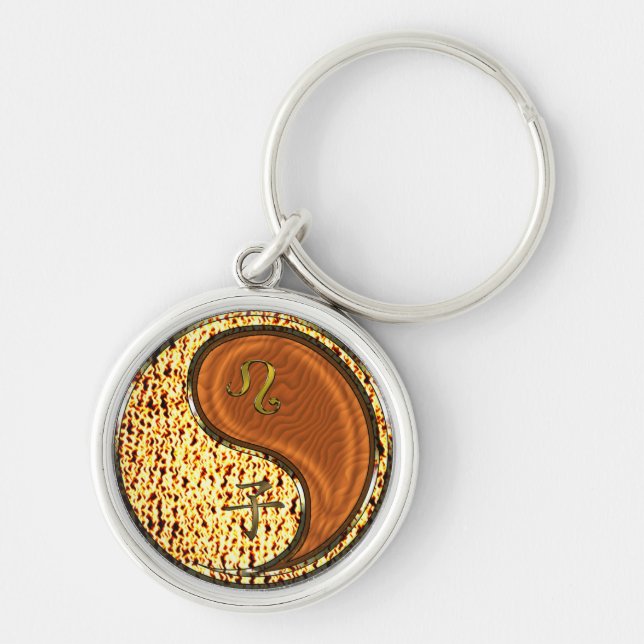 Leo & Wood Råtta Rund Silverfärgad Nyckelring (Framsidan)