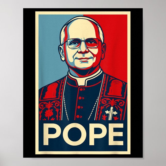 Leo Xiv _ Pope Pop Culture Rom Catholic Christian  Poster (Framsidan)