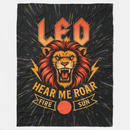 Leo Zodiac 80's Sten Band Inspired Astrology Fleecefilt