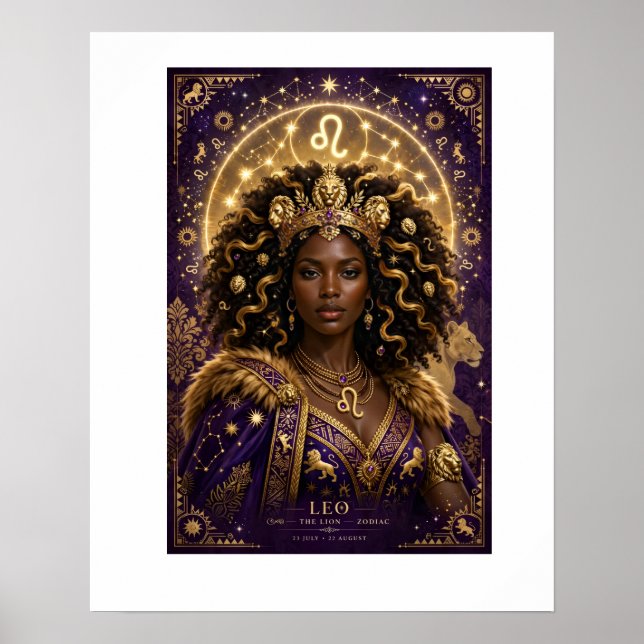 Leo Zodiac African Queen Affisch   (Framsidan)