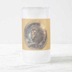 Leo Zodiac Anpassningsbar Frostat Ölglas