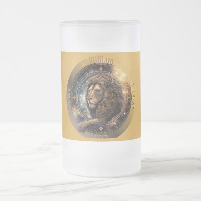 Leo Zodiac Anpassningsbar Frostat Ölglas (Center)