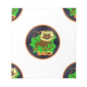leo zodiac anteckningsblock