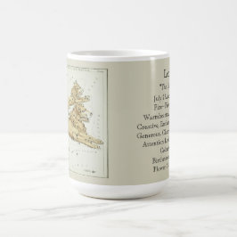 Leo Zodiac Antique Astronomical Chart Kaffemugg