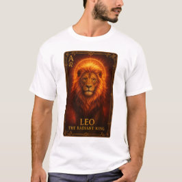 Leo Zodiac Art – Fiery Lion of Confidence T Shirt
