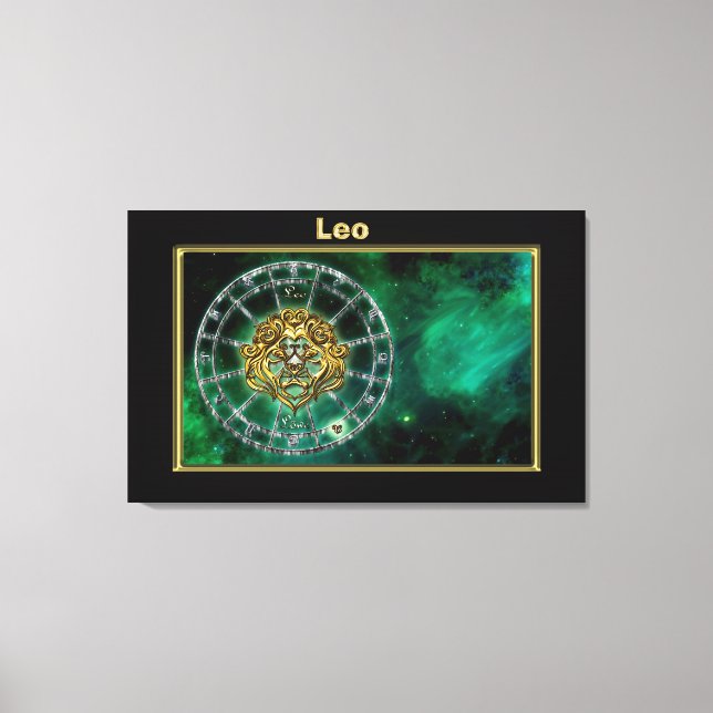 Leo Zodiac Astrology-design Canvastryck (Framsida)