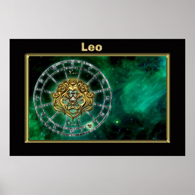 Leo Zodiac Astrology-design Poster (Framsidan)