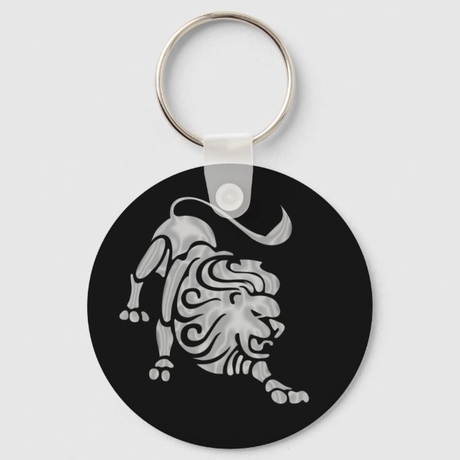 Leo Zodiac Astrology Keychain Nyckelring (Framsida)