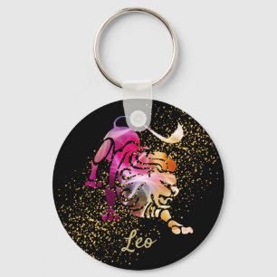 Leo - Zodiac Astrology Sign Nyckelring