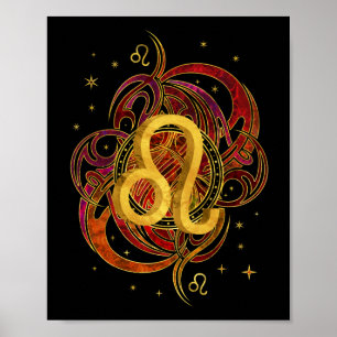 Leo Zodiac avfyrar inslag Poster