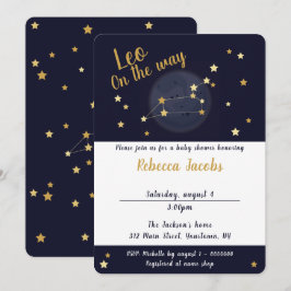 Leo Zodiac Baby Shower-inbjudan Inbjudningar