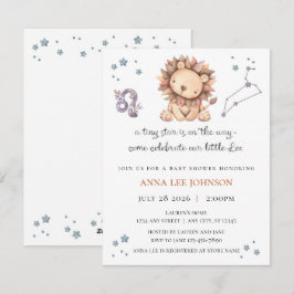 Leo Zodiac Baby Shower Invitation Julkort