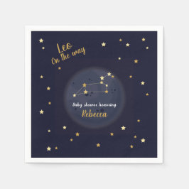 Leo zodiac babydusch pappersservett